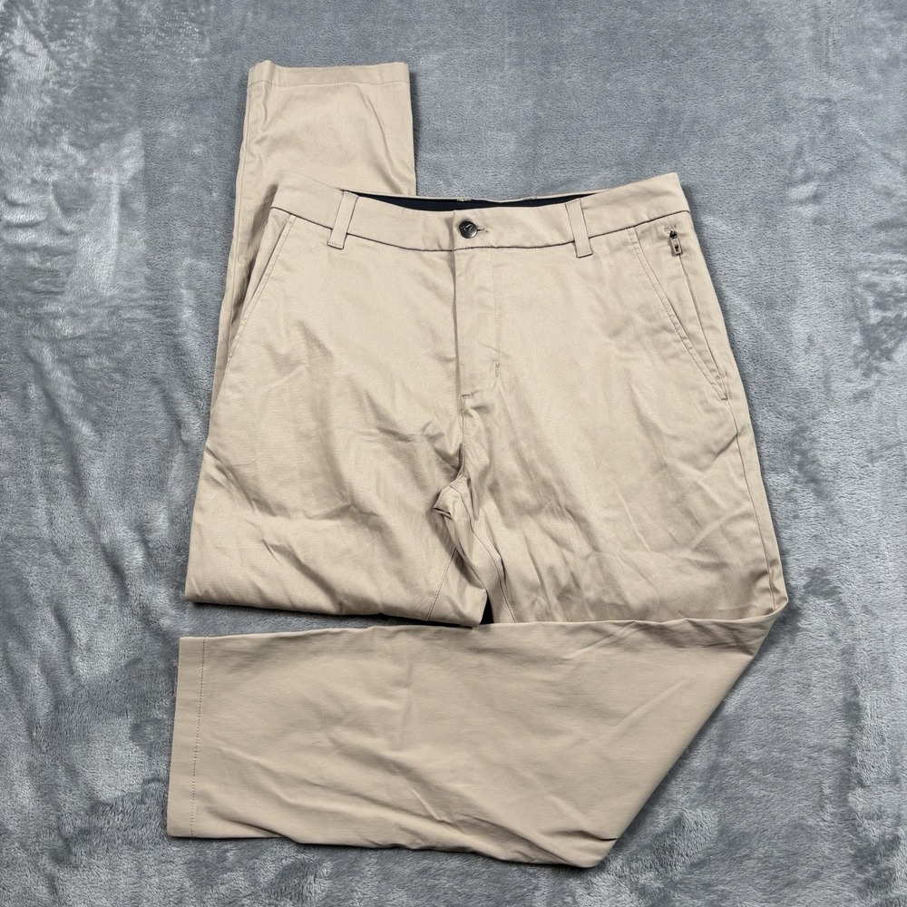 Birddogs Pants Mens 30x28 Tan Khaki Performance Stretch Golf Casual Athletic